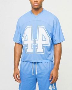 Cobalt Oversized Boxy Mesh <b>Batwing</b> 44 Hockey <b>Top</b> Baggy Tshirt Shorts Set Track Suits - Product Image 4