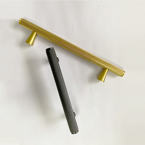 Laiton massif en forme de T or chambre armoire de cuisine poignée moletée tiroir bouton porte tirer hôtels salons extérieurs écoles - Product Image 2