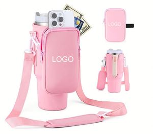 Nouveau Gobelet Isotherme OEM 40oz avec Pochettes Téléphone et Sac Bandoulière pour Bouteille d'Eau à Sangle Réglable - Product Image 1
