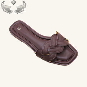 Pantuflas de Moda de Alta Calidad para Mujer, Comercio Exterior, Zapatos de Mujer de Chaozhou, Pantuflas Tejidas de Moda - Product Image 3