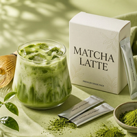Poudre de Latte Matcha Bio Keto Végétalien Sans Sucre Thé Vert Chinois Préparation Instantanée Marque Privée MOQ Flexible