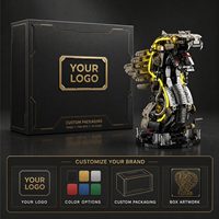 Ensemble de blocs de construction mécaniques Cyber Cobra de style MOC personnalisé OEM, jouets pour enfants, modèle technique STEM avec lumières, étiquette privée, présentoir
