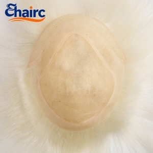 Prothèse capillaire pour homme prête à être expédiée, en stock, livraison rapide, 100% cheveux humains, base fine 0,04-0,06 mm - Product Image 4