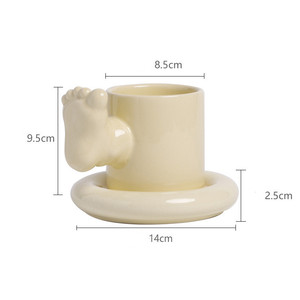 Madou-Tazas creativas modernas y divertidas para el hogar, juego de tazas de café con mango en forma de <span class=keywords><strong>pulgar</strong></span> y pie, regalo, venta directa de fábrica - Product Image 6