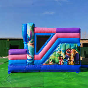 Château <span class=keywords><strong>gonflable</strong></span> combiné avec toboggan Stitch en PVC bleu, pour enfants et adultes, idéal pour la <span class=keywords><strong>location</strong></span> commerciale et les fêtes - Product Image 3
