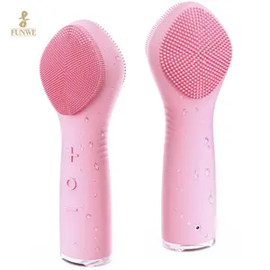 New Design Facial Cleansing Sonic Brush Silicone Face Deep Cleansing With Wireless Rechargeable Face Cleaning Brush