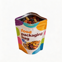 Sachet d'emballage alimentaire personnalisé pour noix, bonbons et autres aliments, résistant à l'humidité, refermable, emballage souple, sachet à fermeture éclair autoportant