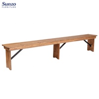 Banc de mariage pliant rustique en bois massif, tabouret de ferme, chaise longue, mobilier pour hôtels, événements et fêtes