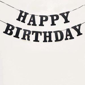 פסטל מקרוני חדש יום הולדת שמח באנר ילדים ציוד למסיבת יום הולדת וקישוטים - Product Image 6