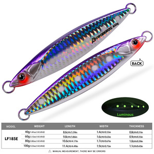 WildTrek <span class=keywords><strong>Esca</strong></span> Artificiale in Piombo da 40g-100g con Piuma Luminosa a Rapido Affondamento <span class=keywords><strong>per</strong></span> Acque Salate, <span class=keywords><strong>per</strong></span> Spigola, Tonno, Salmone e Pesce Gatto - Product Image 6
