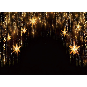 Sfondo Nero Dorato con Glitter, Luci Scintillanti Bokeh, Sfondo Fotografico per Compleanni, Matrimoni, Feste, Banner Personalizzabile - Product Image 5