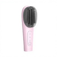 Sikat Rambut Lurus Keramik Portabel USB Rechargeable Warna Pink Putih Dua Warna Anti-Scald Alat Perawatan Rambut Perjalanan RV Rumah Tangga