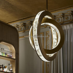 אבני קריסטל טבעיות עכשוויות עגולות תאורה קישוט תלייה מודרני תליון אורות סלע קריסטל שחור נברשות - Product Image 2