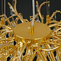 Verre salon chambre à coucher hôtel cristal luxe lumière italienne cuisine table intérieur lampe suspendue or éclairage lustre