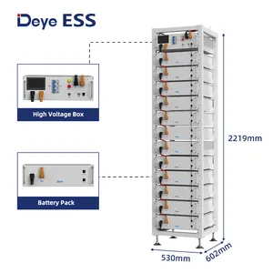 Batterie Deye ESS BOS-G LiFePO4 US UE 51.2V 100Ah Conteneur de système de stockage d'énergie par batterie solaire Deye pour la maison