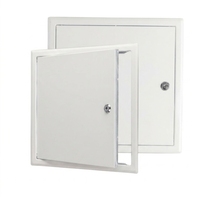 Panneau d'accès cylindrique moderne en acier galvanisé blanc peint par pulvérisation, étanche, pour extérieur, avec conduit caché en nid d'abeille pour plafond en cloison sèche
