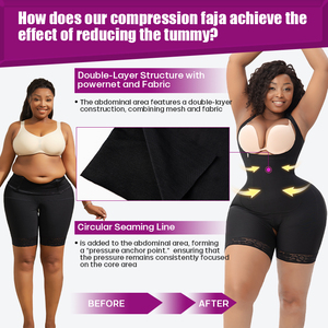 Fajas Colombiane Modellanti Post-Parto e Post-Chirurgiche <span class=keywords><strong>per</strong></span> Donna, Fase 3, Post-Liposuzione, Post-BBL, Sollevatore Glutei - Product Image 2