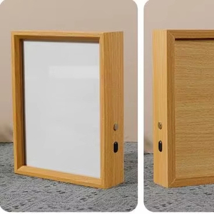 Cảm ứng kích thước cảm biến hai mặt kính Acrylic khung gỗ ánh sáng ban đêm đèn bàn - Product Image 3