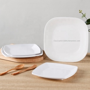 Nhà Hàng melamine Đồng bằng màu trắng vuông phục vụ tấm hộ gia đình bền bữa ăn tối tấm món ăn - Product Image 1