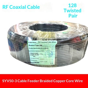 Cable Coaxial <span class=keywords><strong>RF</strong></span> RG58, Multifilar/Simple Filamento, Totalmente de Cobre, Blindaje Trenzado 128/96, 50 Ohmios, Cable de Alimentación SYV50-3, China - Product Image 2