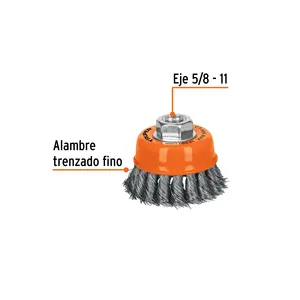 BOX 4 Copricatena a 4 Denti, Filo Intrecciato Fine da 3', Asta da 5/8'-11, TRUPER - Product Image 2