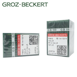 Aiguille à coudre Groz-Beckert Pfx134lr 10 Nm100/16 pour machine à boutonnières à double aiguille 797lr pour cuir - Product Image 1