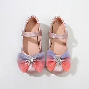 2026 New Girls' Bow Princess Shoes Spring & Autumn Flat Soft Sole Shoes Fairytale Princess Style - Product Image 3