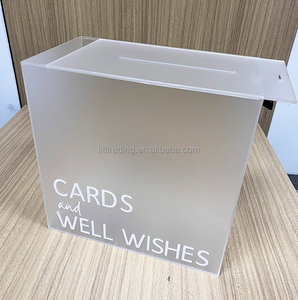 Tùy chỉnh đám cưới có nhu cầu cũng hộp với nắp trượt và khóa lớn mờ mờ mờ Acrylic <span class=keywords><strong>plexiglass</strong></span> có nhu cầu Tốt hộp - Product Image 2