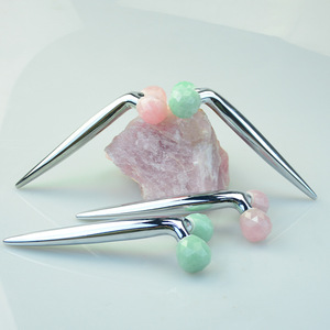 Masajeador <span class=keywords><strong>de</strong></span> Rodillos en Forma <span class=keywords><strong>de</strong></span> Y <span class=keywords><strong>de</strong></span> <span class=keywords><strong>Cuarzo</strong></span> Rosa, Obsidiana, Turmalina y Jade Dongling, al por Mayor para Fabricantes, en Stock, con Logotipo Personalizado, para Uso Doméstico - Product Image 3