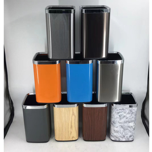 Iron Shopping Mall Garbage <strong>Bin</strong> with <strong>Rectangular</strong> Pattern Open Top Structure and Induction <strong>Paper</strong> Basket - Product Image 2