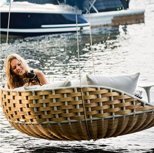 Giường Đan Lát Bằng Nhôm Tráng Bột Đi Biển Hai Tầng Làm Theo Yêu Cầu Của Nhà Sản Xuất Có Mái Che Ngoài Trời Hình Vuông Che Nắng - Product Image 2