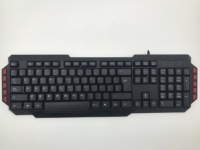 Clavier usb pour jeu clavier et souris, accessoires de couleur, rétroéclairé LED, parfait pour un ordinateur de bureau, version anglaise, arabe et espagnole