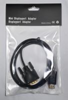 Câble DVI VGA 6FT 1,8m pour PC portable, adaptateur convertisseur 4K HDTV 1080P pour moniteur avec gaine en PVC