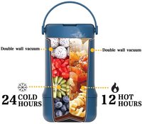 20oz enfants enfants et bébé nourriture réchauffeur en acier inoxydable enfants école nourriture thermique déjeuner flacon avec cuillère et bol