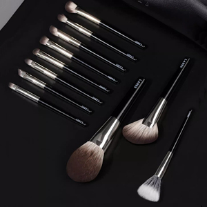 Ensemble de pinceaux de maquillage personnalisable populaire et pratique pour les voyages, 11 pièces, poils synthétiques, toucher doux, pinceaux éventail pour estomper, pour le visage des femmes - Product Image 3