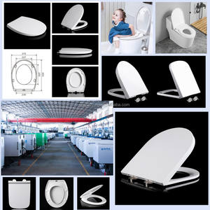 Siège de toilette en plastique direct d'usine BSCI forme carrée articles sanitaires housse de siège de toilette siège de toilette 'Selles' - Product Image 5
