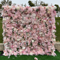 Bouquet floral moderne hautement réaliste SPR 5D Design, pivoine rose, rose, hortensia, décoration artificielle pour plafond et mur de mariage