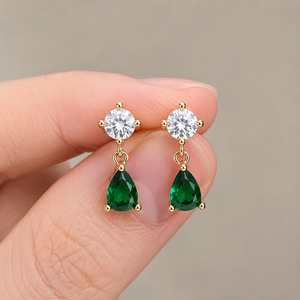 Piccoli Orecchini a Goccia in Cristallo per Donne, Accessori Minimalisti ed Eleganti per Uso Quotidiano e Feste - Product Image 2