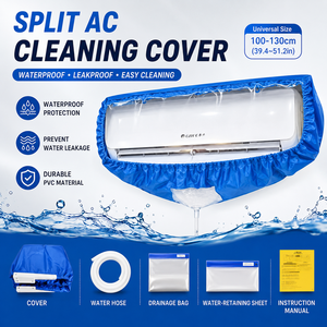 Sac de <span class=keywords><strong>Nettoyage</strong></span> Étanche pour Unité Murale de Climatiseur Split 1-1,5 CV avec Sortie de Drainage, <span class=keywords><strong>Kit</strong></span> de <span class=keywords><strong>Nettoyage</strong></span> de Bobine de <span class=keywords><strong>Climatisation</strong></span> - Product Image 2