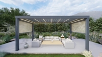 Pergola extérieure bioclimatique moderne Persienne en aluminium Usine OEM Cadre métallique 3x3 3x4 4x4 6x4 Tailles M Garages Auvents Carports