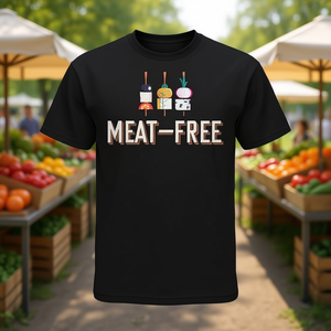 T-shirt haut de gamme pour régime végétarien et végétalien sans viande - Product Image 3