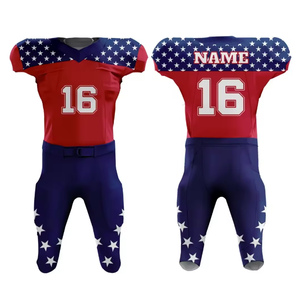 Maillot de football américain vierge imprimé par sublimation et bon marché par XC - Product Image 1