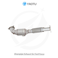 YT 304 knalpot sistem baja tahan karat, knalpot dengan katalis dan Isolasi Panas dirancang untuk Ford Focus
