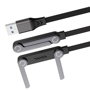 สายชาร์จแบบ 2-in-1 พร้อมแท่นวาง<span class=keywords><strong>โทรศัพท์</strong></span>แบบยืดหดได้ ความยาว 1.5 เมตร <span class=keywords><strong>ชาร์จ</strong></span>เร็ว สาย USB-C หมุนได้ 90 องศา สำหรับ iPhone 17 16 - Product Image 1