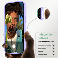 Coque de protection givrée antichoc magnétique pour iPhone 17 16 15 14 13 Pro Max avec bouton de contrôle de l'appareil photo Fundas iPhone