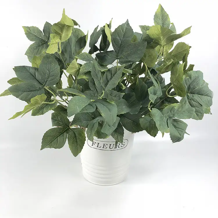 QSLH-VF212 искусственные зеленые растения шелк бугенвиллеи ветка листья для домашнего декора