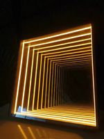 Enseigne LED personnalisée multi-couches effet néon Abyss Infinity, miroir mural 3D coloré pour bureau, boutique ou maison, installation facile à suspendre