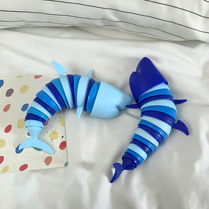 Popolare oceano decompressione arcobaleno squalo delfino giocattolo educativo di plastica Caterpillar scienza giocattolo per bambini divertente lumaca - Product Image 2