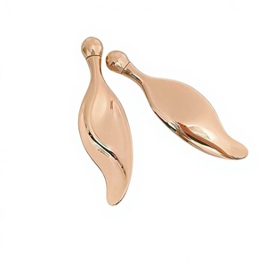Rouleau de massage facial mini en alliage de <span class=keywords><strong>zinc</strong></span>, type feuille, pour soins du visage, système de micro-rouleaux <span class=keywords><strong>Derma</strong></span> à boule unique - Product Image 1