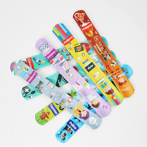 Çiçek tokat bilezik PVC kauçuk/özel Logo PVC tokat/toptan tokat tokat bilezik çocuklar için izle - Product Image 4